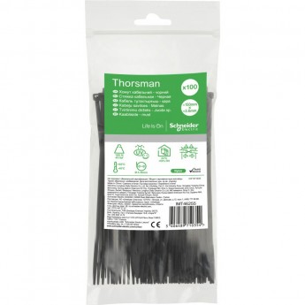 Стяжка кабельная 150х3.6 ЧЁРНАЯ (100шт) Стяжка кабельная 150х3.6 ЧЁРНАЯ (100шт)