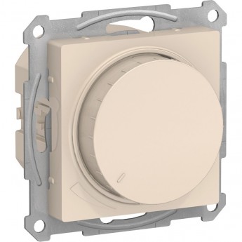 Светорегулятор (диммер) SCHNEIDER ELECTRIC ATLASDESIGN, поворотно-нажимной, LED, RC, 630Вт, механизм, бежевый