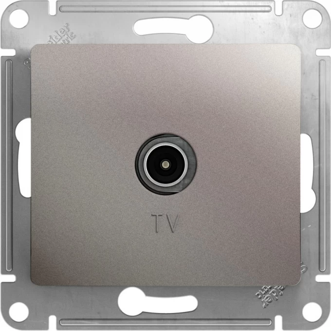TV розетка SCHNEIDER ELECTRIC GLOSSA оконечная 1DB, механизм, ПЛАТИНА GSL001291 TV розетка SCHNEIDER ELECTRIC GLOSSA оконечная 1DB, механизм, ПЛАТИНА GSL001291