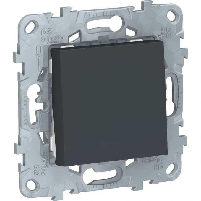 Выключатель 1-клавишный SCHNEIDER ELECTRIC UNICA NEW, сх. 1, 10 AX, 250 В, антрацит NU520154 Выключатель 1-клавишный SCHNEIDER ELECTRIC UNICA NEW, сх. 1, 10 AX, 250 В, антрацит NU520154