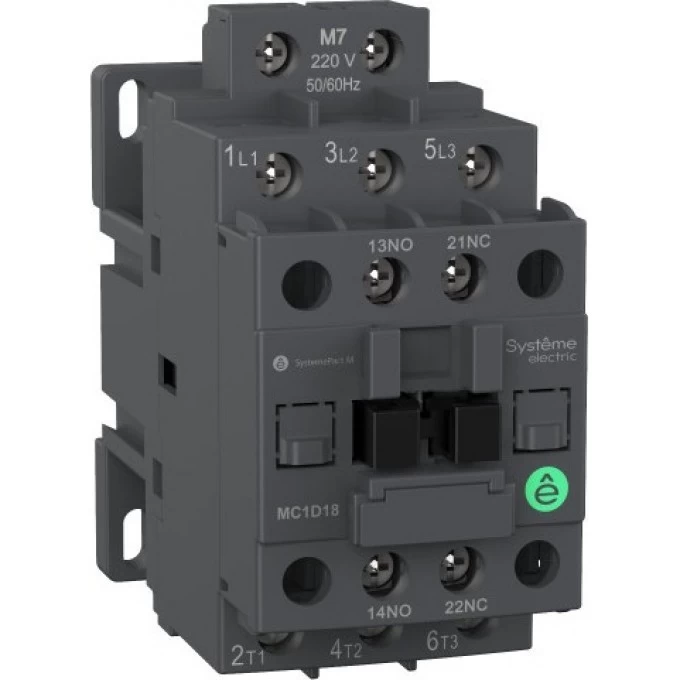 Контактор SCHNEIDER ELECTRIC SYSTEMEPACT M MC1D 3п 32А кат. 220В AC 1НО+1НЗ MC1D32M7 Контактор SCHNEIDER ELECTRIC SYSTEMEPACT M MC1D 3п 32А кат. 220В AC 1НО+1НЗ MC1D32M7