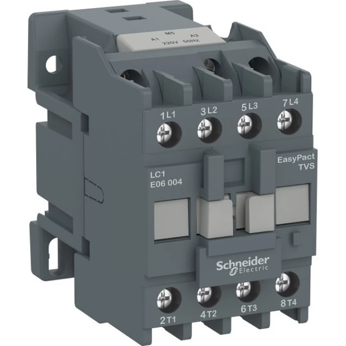 Контактор SCHNEIDER ELECTRIC EASYPACT TVS 4P(4НО) 40А AC1 220В 50/60ГЦ LC1E25004M7 Контактор SCHNEIDER ELECTRIC EASYPACT TVS 4P(4НО) 40А AC1 220В 50/60ГЦ LC1E25004M7