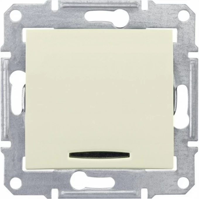 Переключатель 1-клавишный SCHNEIDER ELECTRIC SEDNA с синей подсветкой, сх.6а, 10А, 250В, бежевый SDN1500147 Переключатель 1-клавишный SCHNEIDER ELECTRIC SEDNA с синей подсветкой, сх.6а, 10А, 250В, бежевый SDN1500147