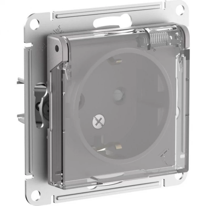 Розетка SCHNEIDER ELECTRIC ATLASDESIGN AQUA 16А IP44 с заземлением/со шторками/с прозрачной крышкой, механизм, алюминий ATN440346 Розетка SCHNEIDER ELECTRIC ATLASDESIGN AQUA 16А IP44 с заземлением/со шторками/с прозрачной крышкой, механизм, алюминий ATN440346