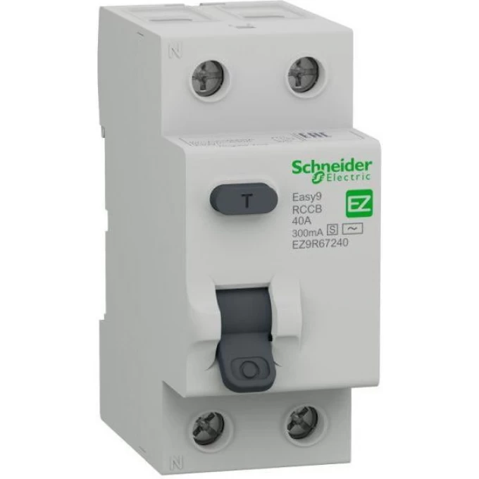 Селективный выключатель SCHNEIDER ELECTRIC EASY9 дифференциального тока, ВДТ (УЗО), 2П 40А 300мА AC-S 230В EZ9R67240 Селективный выключатель SCHNEIDER ELECTRIC EASY9 дифференциального тока, ВДТ (УЗО), 2П 40А 300мА AC-S 230В EZ9R67240