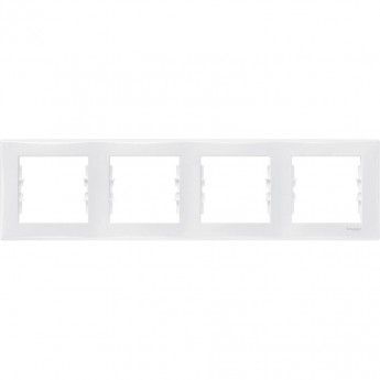 4-постовая рамка SCHNEIDER ELECTRIC SEDNA, горизонтальная, БЕЛЫЙ