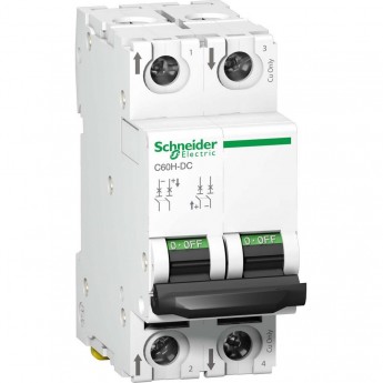 Автоматический выключатель SCHNEIDER ELECTRIC ACTI 9 C60H-DC 2П 50А C 500В DC