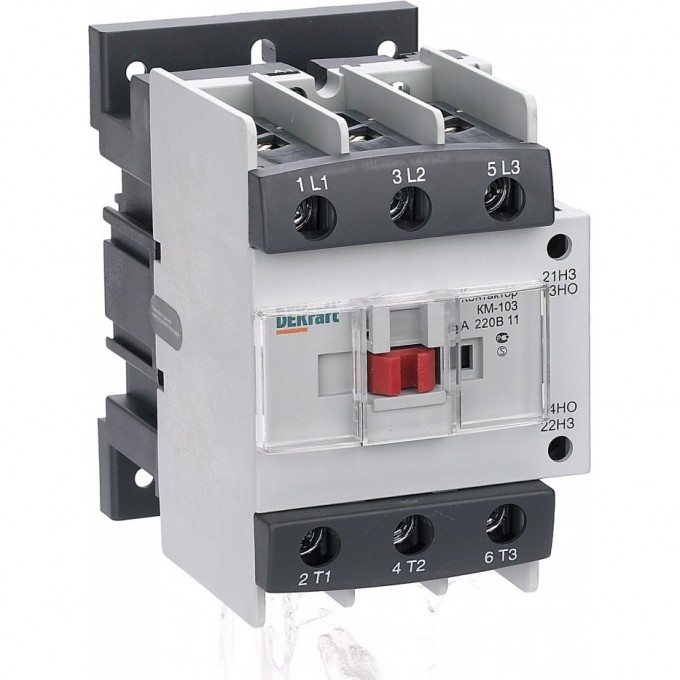 Контактор SCHNEIDER ELECTRIC DEKRAFT 95А 380В АС3 1НО+1НЗ КМ-103 22149DEK Контактор SCHNEIDER ELECTRIC DEKRAFT 95А 380В АС3 1НО+1НЗ КМ-103 22149DEK