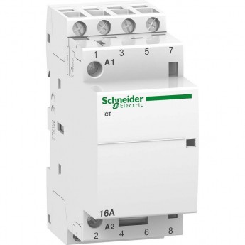 Модульный контактор SCHNEIDER ELECTRIC ACTI9 iCT16A 4НО 220/240В АС 50ГЦ
