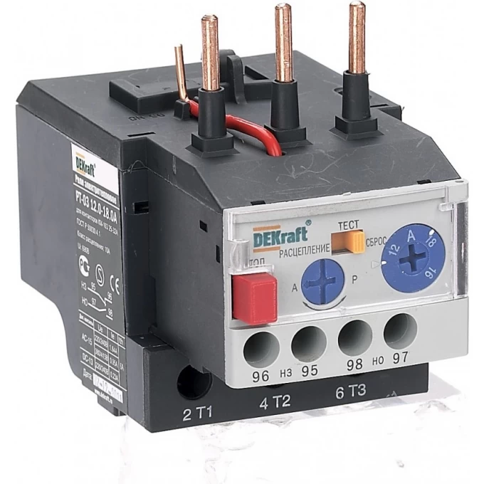 Реле электротепловое для контакторов SCHNEIDER ELECTRIC DEKRAFT 25-32А 18,0-25,0А РТ-03 23121DEK Реле электротепловое для контакторов SCHNEIDER ELECTRIC DEKRAFT 25-32А 18,0-25,0А РТ-03 23121DEK