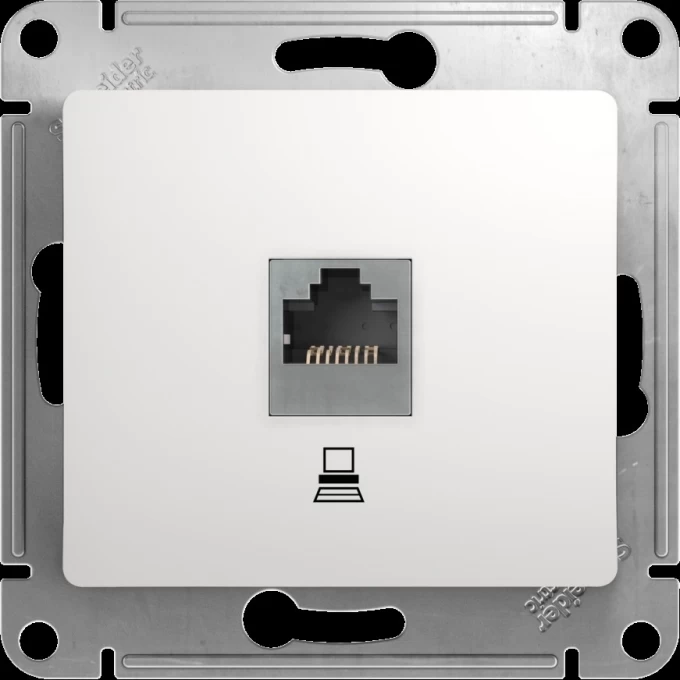 Розетка компьютерная SCHNEIDER ELECTRIC GLOSSA RJ45, кат.5E, механизм, БЕЛЫЙ GSL000181K Розетка компьютерная SCHNEIDER ELECTRIC GLOSSA RJ45, кат.5E, механизм, БЕЛЫЙ GSL000181K