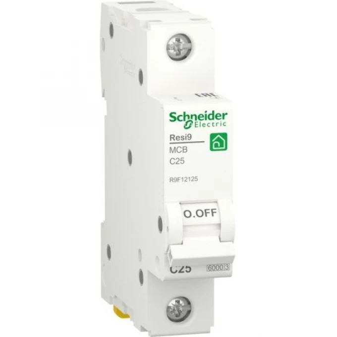 Выключатель автоматический SCHNEIDER ELECTRIC RESI9 модульный, 1п C 25А 6000А R9F12125 Выключатель автоматический SCHNEIDER ELECTRIC RESI9 модульный, 1п C 25А 6000А R9F12125