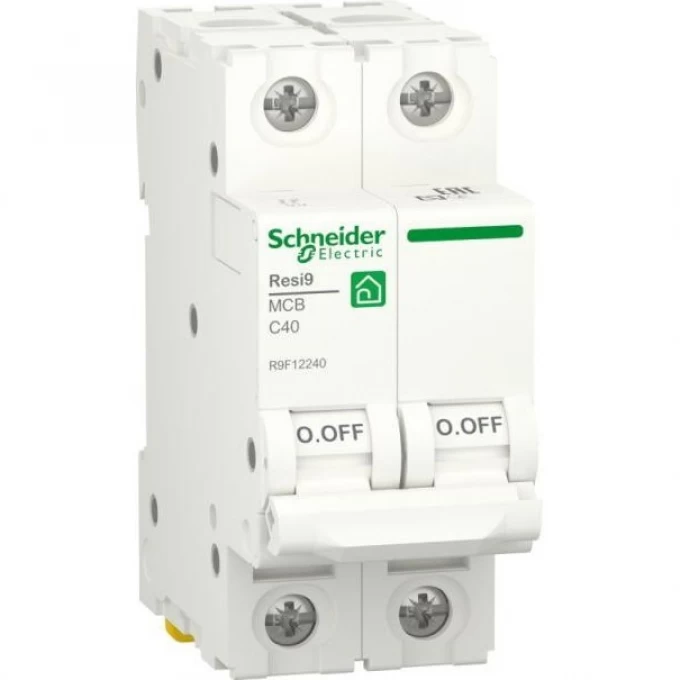 Выключатель автоматический SCHNEIDER ELECTRIC RESI9 модульный, 2п C 40А 6000А R9F12240 Выключатель автоматический SCHNEIDER ELECTRIC RESI9 модульный, 2п C 40А 6000А R9F12240